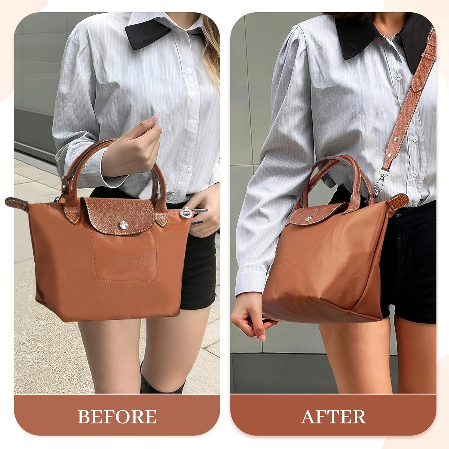 2025 Purse Straps Replacement, Leather Handbag Crossbody Shoulder Strap for S/M/L Tote Bag Women