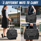 Rolling Teacher Tote Bag for Women Men,Large Tote Bag with Detachable Wheels Trolley,15.6 Inch Laptop Wheeled Teacher Bag for Work Office