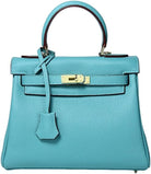 28 Waxed Thread Leather Handmade Bag - Original Version Top-Grain Cowhide Leather Crossbody & Tote Bag for Women