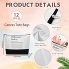 Paterr 24 Pcs Difference Maker Gifts Bulk for Women 12 Pcs Difference Maker Tote Bag 12 Cosmetic Makeup Bags for Her Leader Mentor Manager Appreciation Gifts for Boss Women