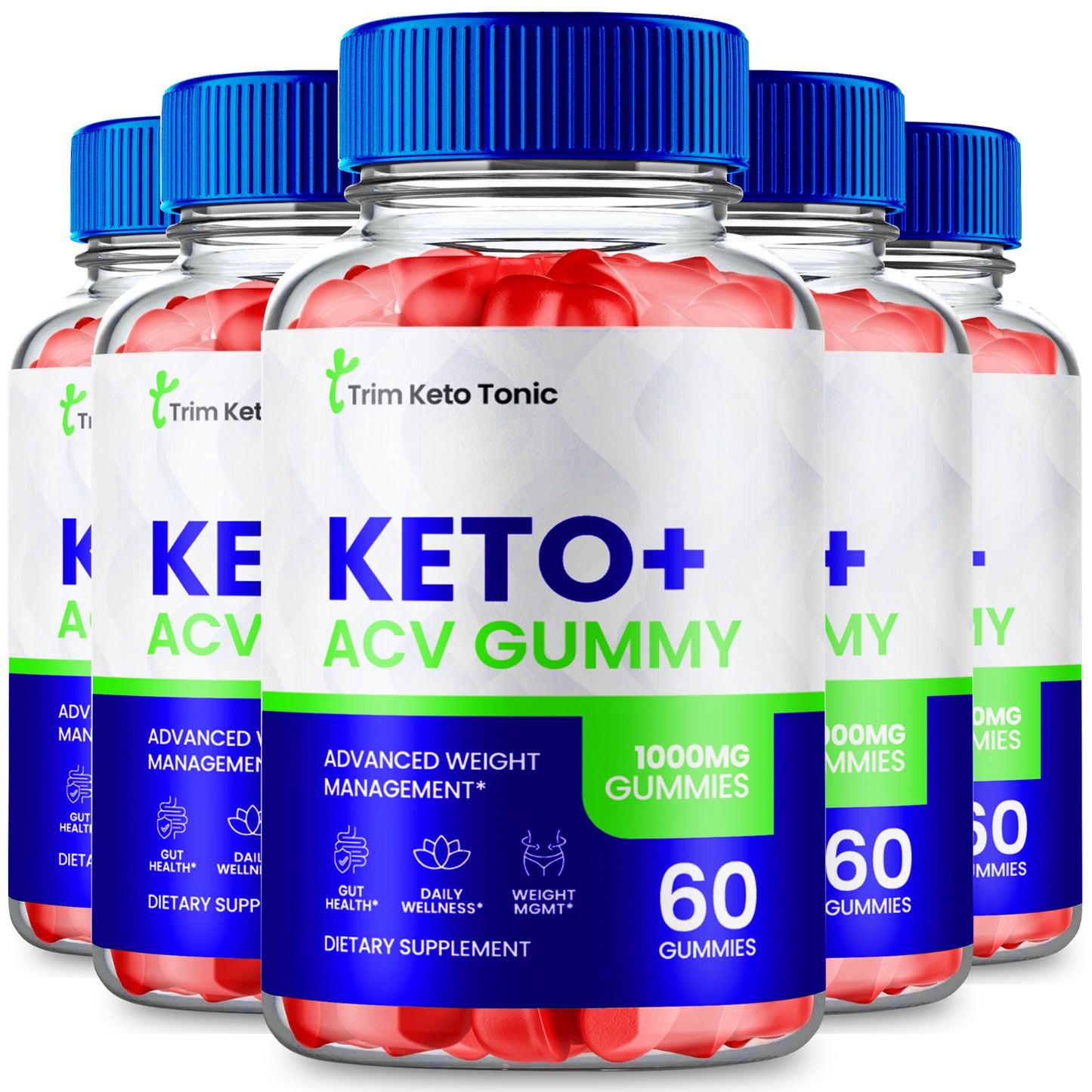 Trim Keto Tonic ACV Gummies - Official Formula (5 Pack)