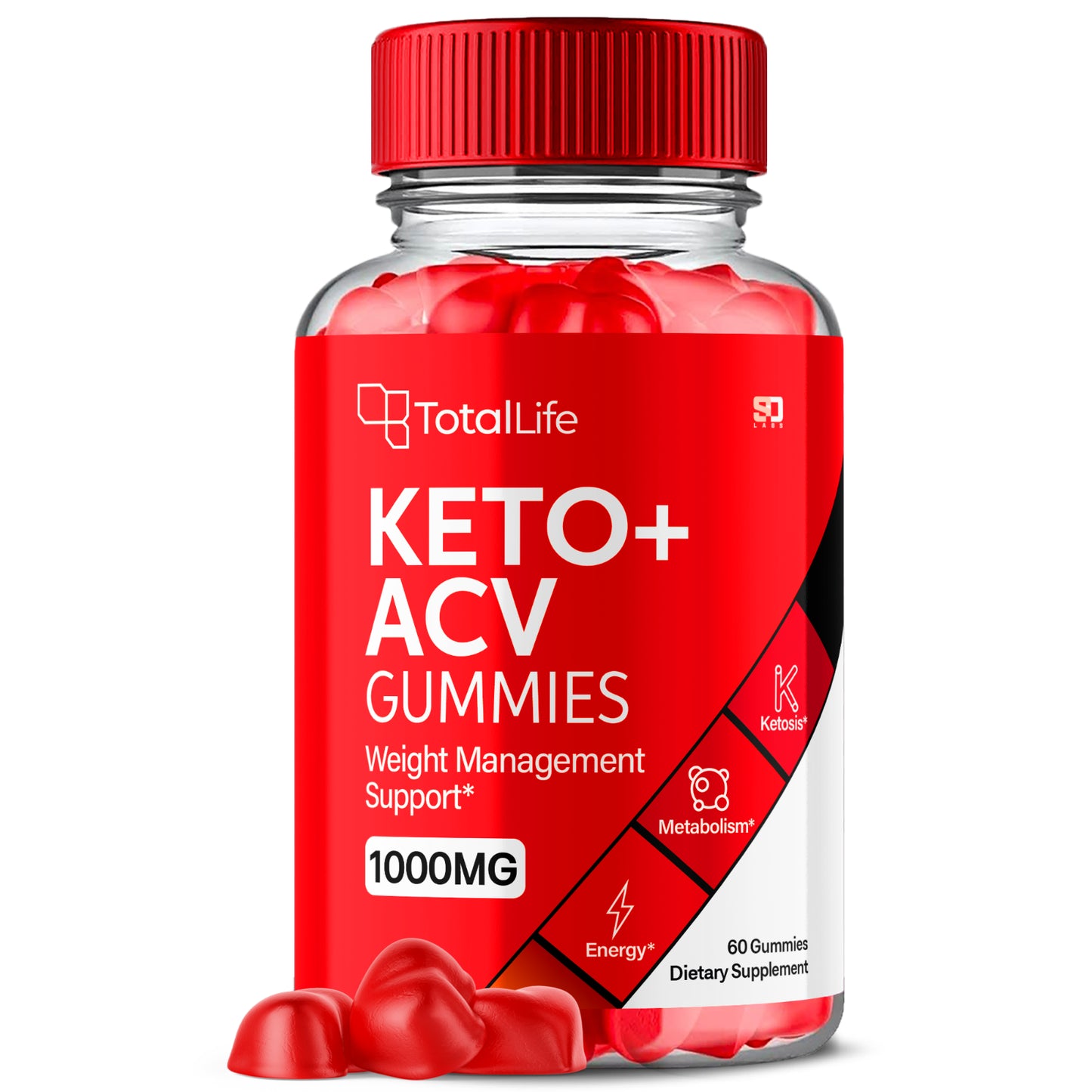 Total Life Keto ACV Gummies - All Natural Maximum Strength Keto Support (1 Pack)