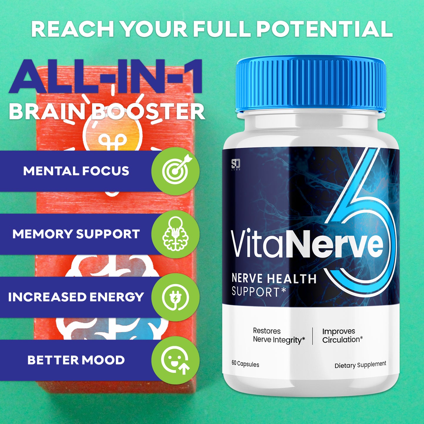 Vita Nerve 6 – Support for Nerve Health and Everyday Vitality 60 Capsules