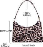 Shoulder Handbag for Women Leopard Print Underarm Purse, Mini Hobo Tote Handbag Fashion Evening Party Bag