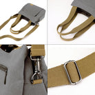 DOURR Light Cotton Canvas Crossbody Bags for Women Daily Small Organized Shoulder Handbags with 3 Compartments