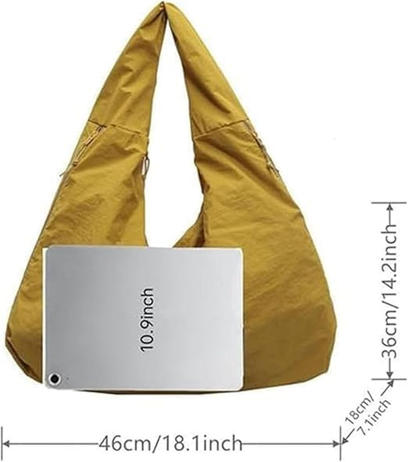 Women Solid Color Draped Tote Bag, Large Capacity Draped Tote Bag, Fashion Versatile Shoulder Purses