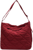 Puffer Tote Bag Women Quilted Shoulder Crossbody Handbag Lattice Nylon Padded Cotton Puffy Purse Casual Satchel