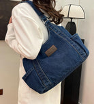 Denim Tote Bag Large Capacity Jean Purses for Women Handbags Soft Shoulder Ladies Purses 2025