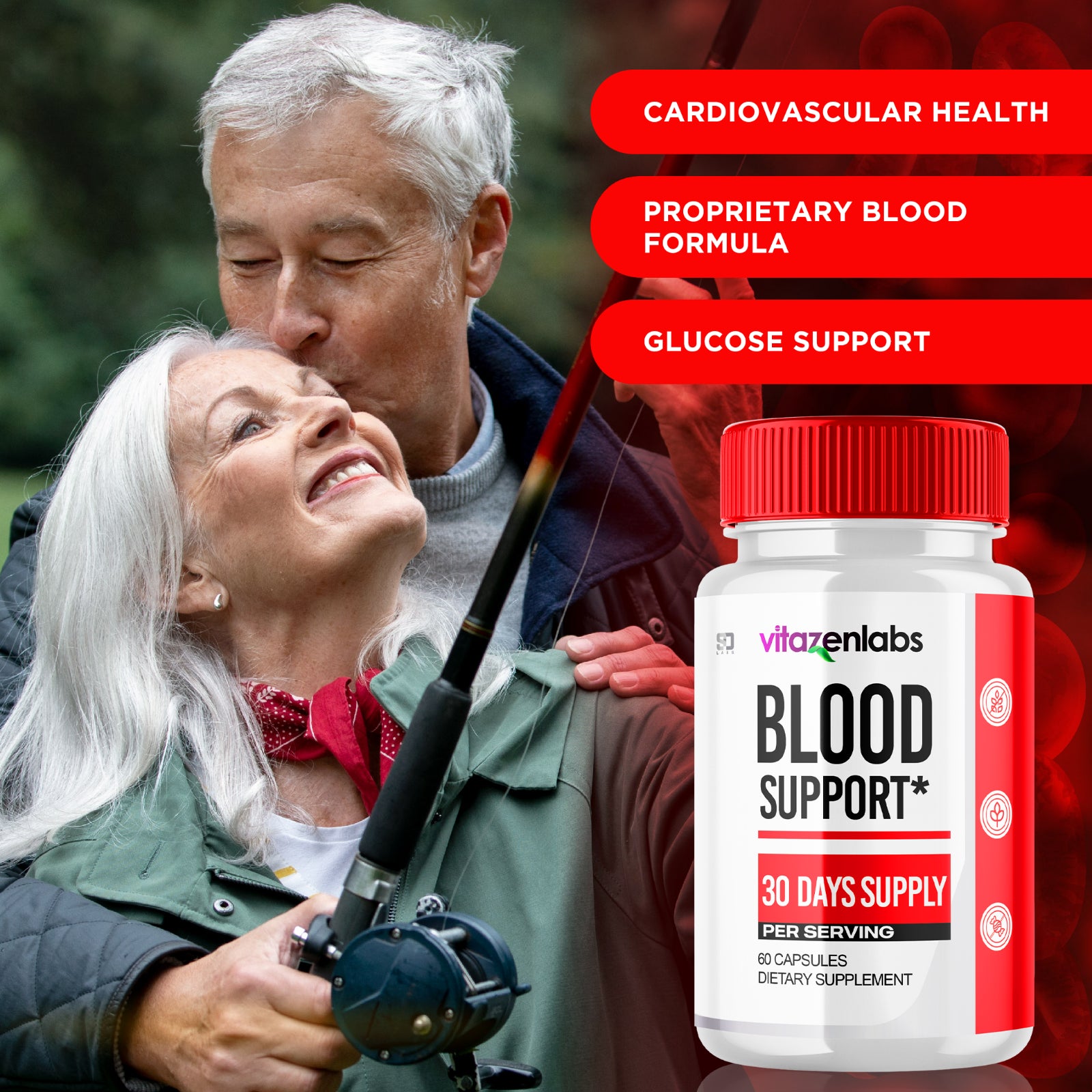 Vitazen Labs Blood Pills – Support for Blood Health and Wellness 60 Capsules