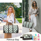 2Pcs Weekender Bags for Women with Toiletry Bag Shoe Compartment Cheap Overnight Bag Carry on Tote Duffle Bag for Travel Clearance Flight Approved, Green