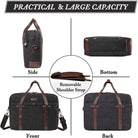 VASCHY Laptop Bag for Men, Vintage Canvas Water Resistant 15.6 Inch Messenger Bag Business Briefcase Shoulder Bag