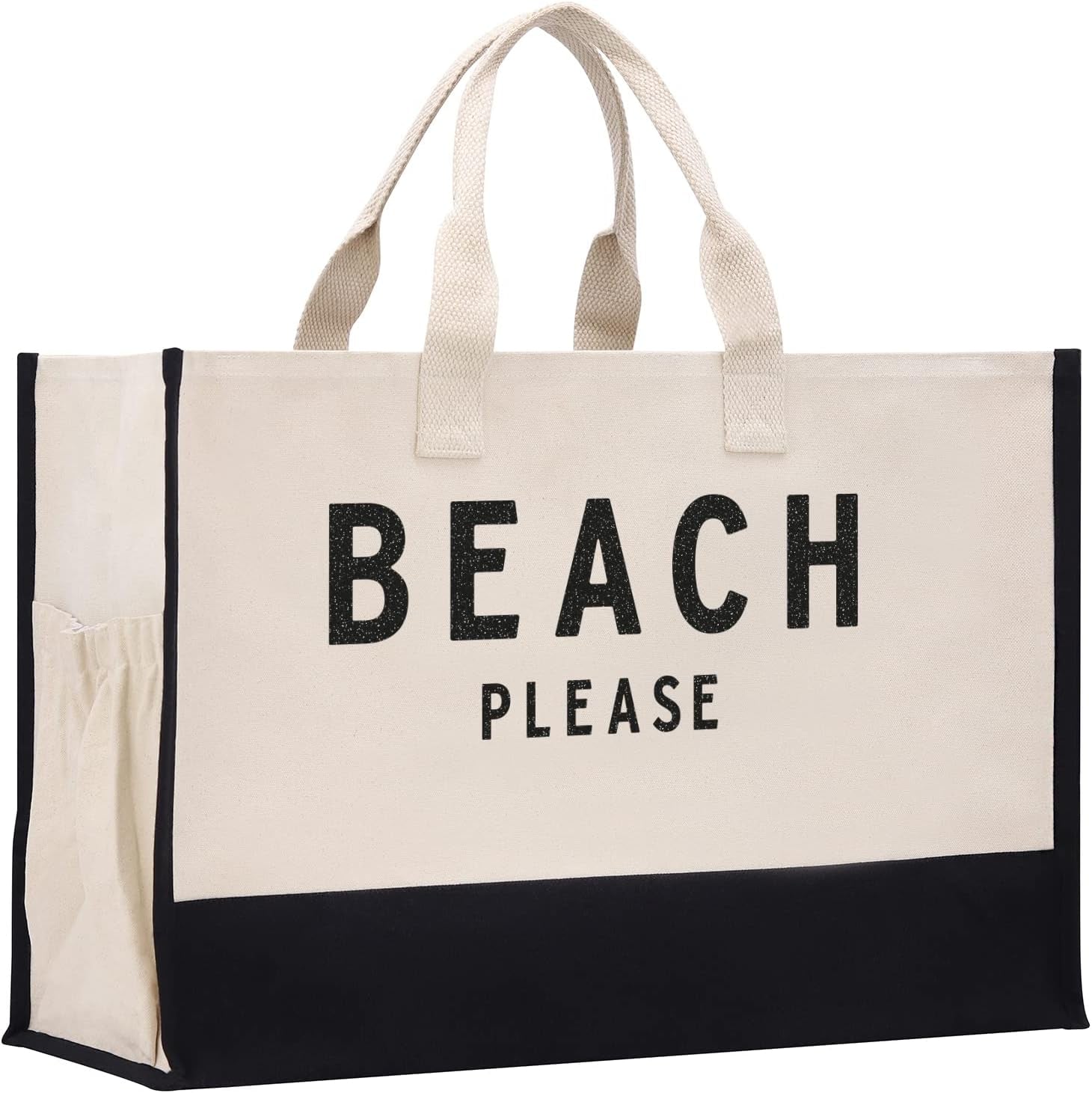 VANESSA ROSELLA Beach Tote Bag XL Oversized Zipper and Inner Pockets