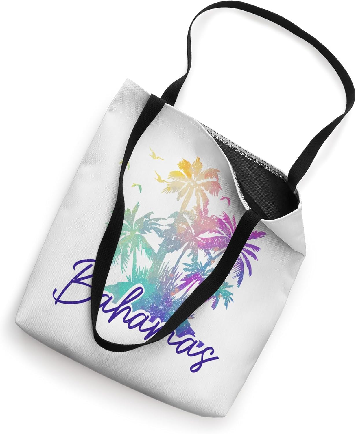 Bahamas Nassau Beach Vintage Palm Trees Vacation Tote Bag