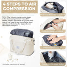 Vacuum Travel Bag with Pump, Vacuum Seal Bags for Clothing, Hospital Tote Bag for Labor and Delivery, Expandable Weekender Mommy Bags Women, Overnight Carry on Bag