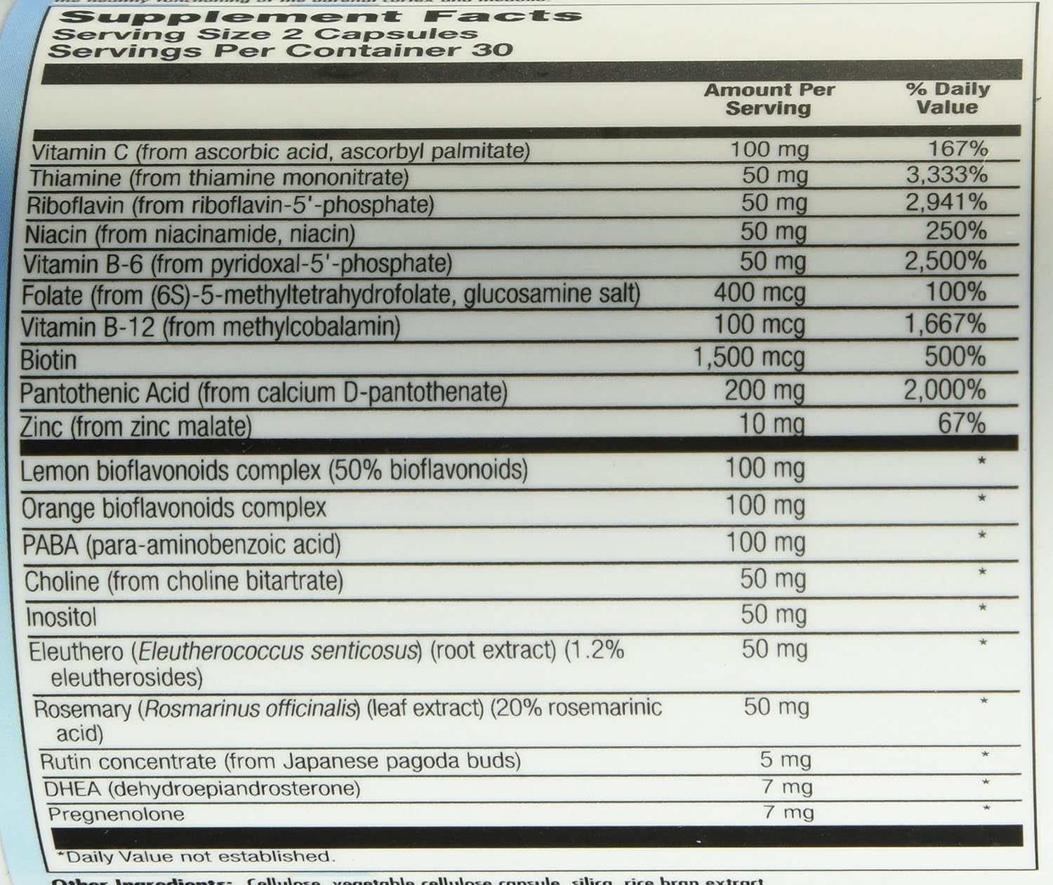 Nutra Biogenesis Adrenal Support plus - Adrenal Support Supplements for Women & Men, Adrenal Complex with Pregnenolone, DHEA & Herbs for Daily Calm, Energy & Focus Support - 60 Capsules