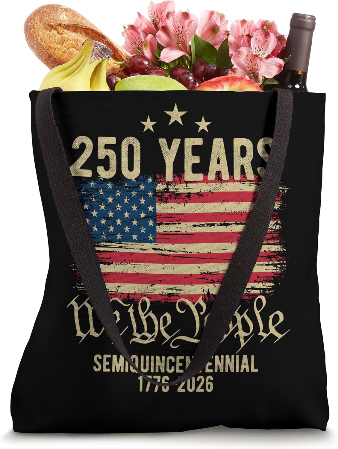 250 Years American Flag 250Th Anniversary USA Tote Bag