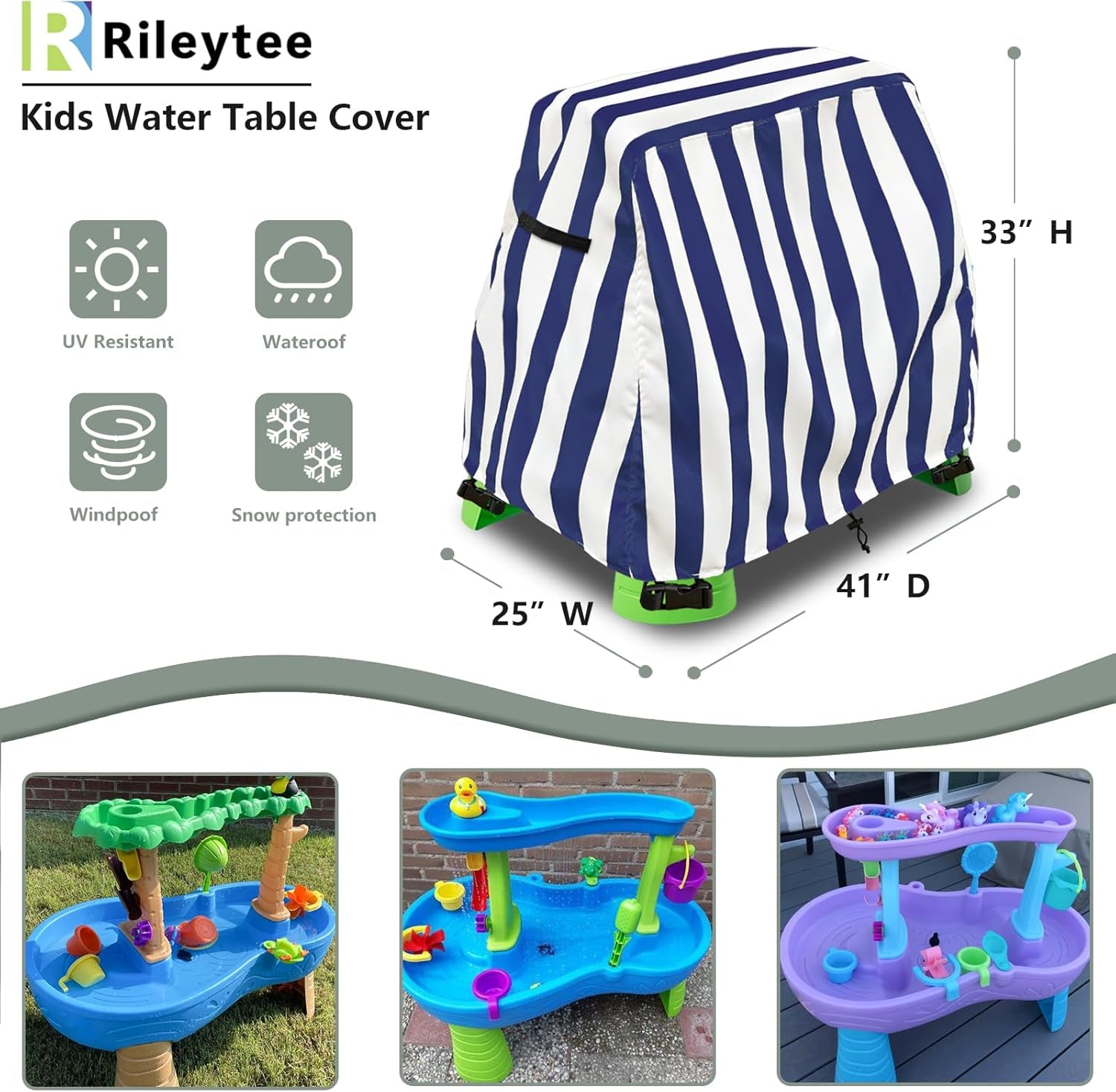 Water Table Cover,Outdoor Waterproof Kids Water Table Cover for Step 2 Rain Showers Splash Pond Water Table,Toddler Water Play Table Cover for Water Table Toys.(Purple,Cover Only)