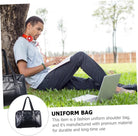Shoulder PU Commuter Bag Japanese Uniform Briefcase for Men Women Durable Portable Tote with Non Slip Foot Nails and Strong Strap Handle Clean Aesthetic Design