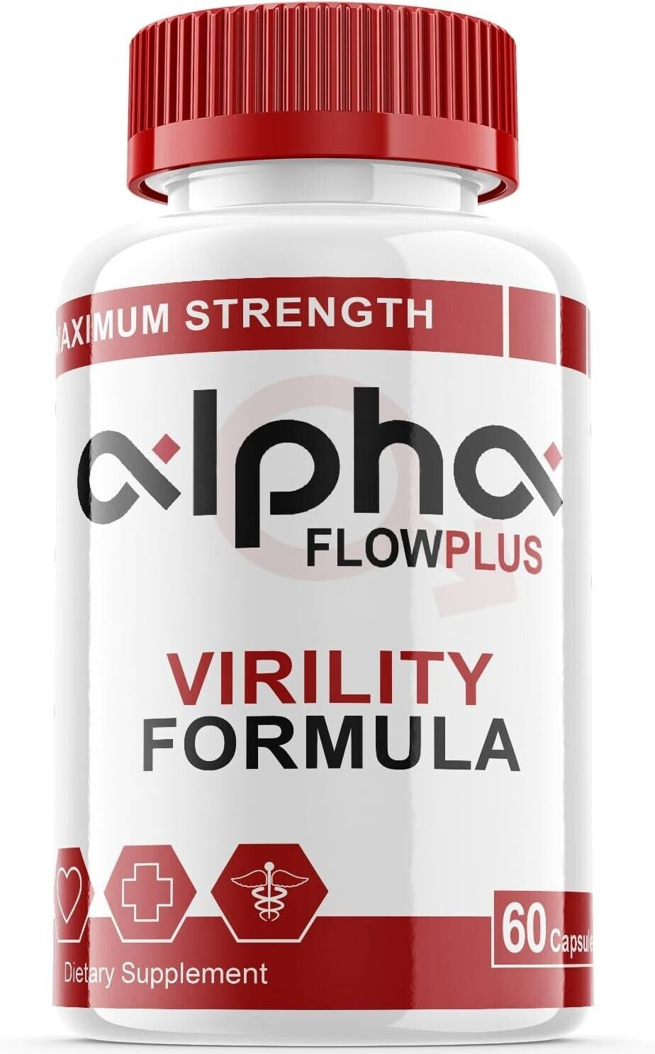 (1 Pack) Alpha Flow plus - Male Vitality Supplement Pills, Vegan - 60 Capsules