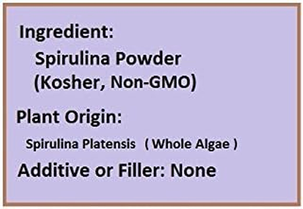 100% Pure Spirulina Powder Fresh Energy Non-Irradiated (1000 Grams (2.2 Lb))