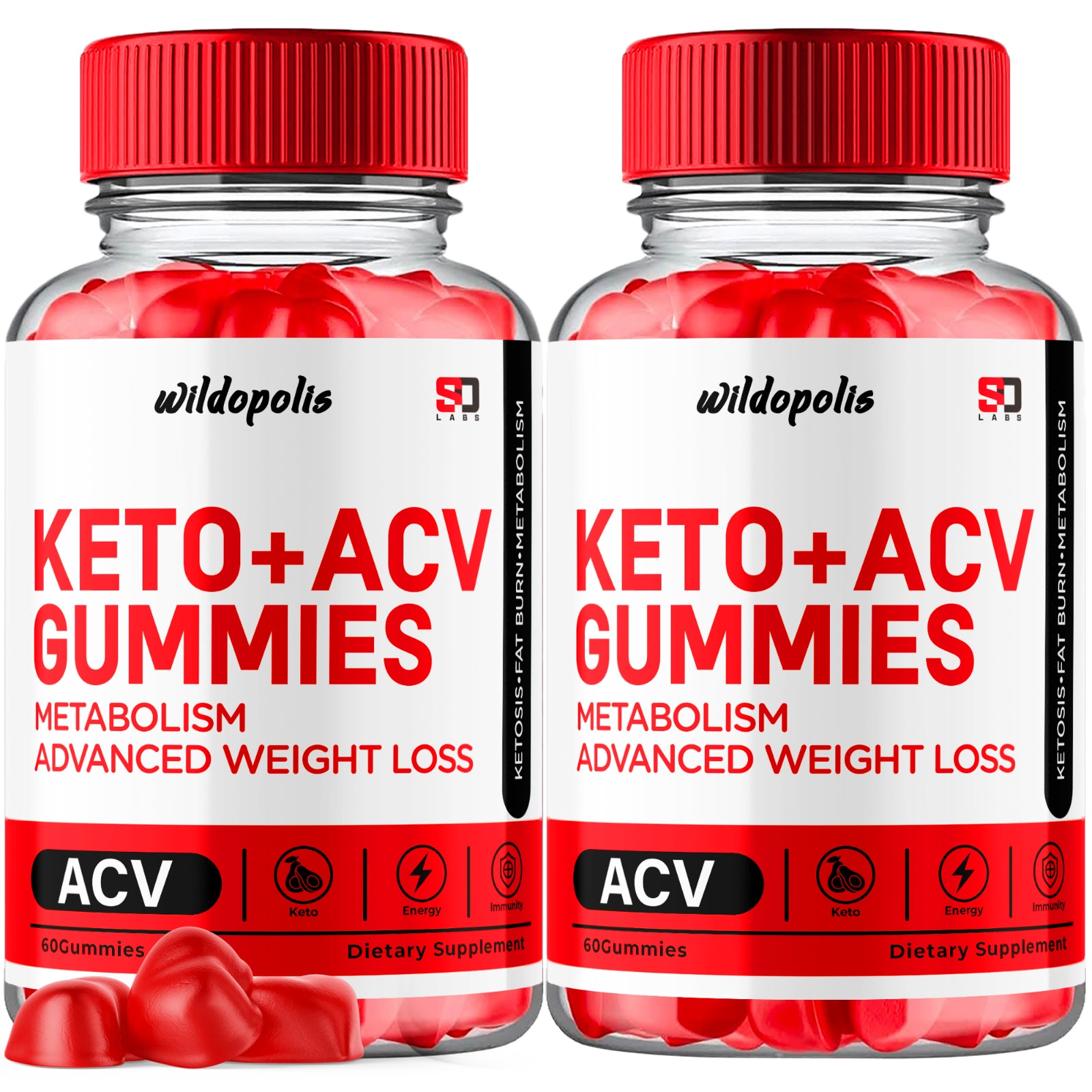 Wildopolis Keto ACV Gummies Advanced Weight Support Supplement (2 Pack)