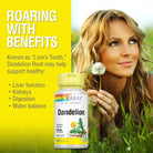 SOLARAY Dandelion Root | Healthy Liver, Kidney, Digestion & Water Balance Support | Non-Gmo, Vegan, 100 Vegcaps, 50 Serv