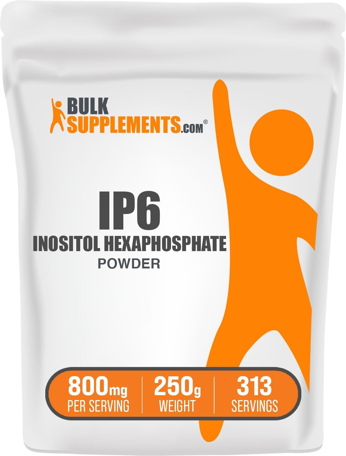 Bulksupplements.Com IP6 Powder - Inositol Hexaphosphate, IP6 Supplement - Inositol Supplement for Immune Support, Gluten Free, 800Mg per Serving, 250G (8.8 Oz) (Pack of 1)