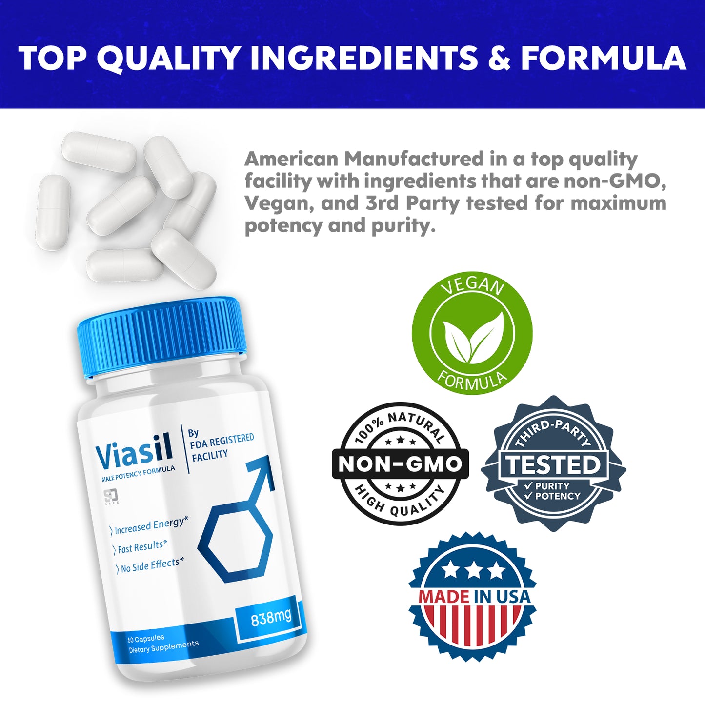 Viasil Male Pills – Boost Performance and Enhance Vitality (5 Pack)