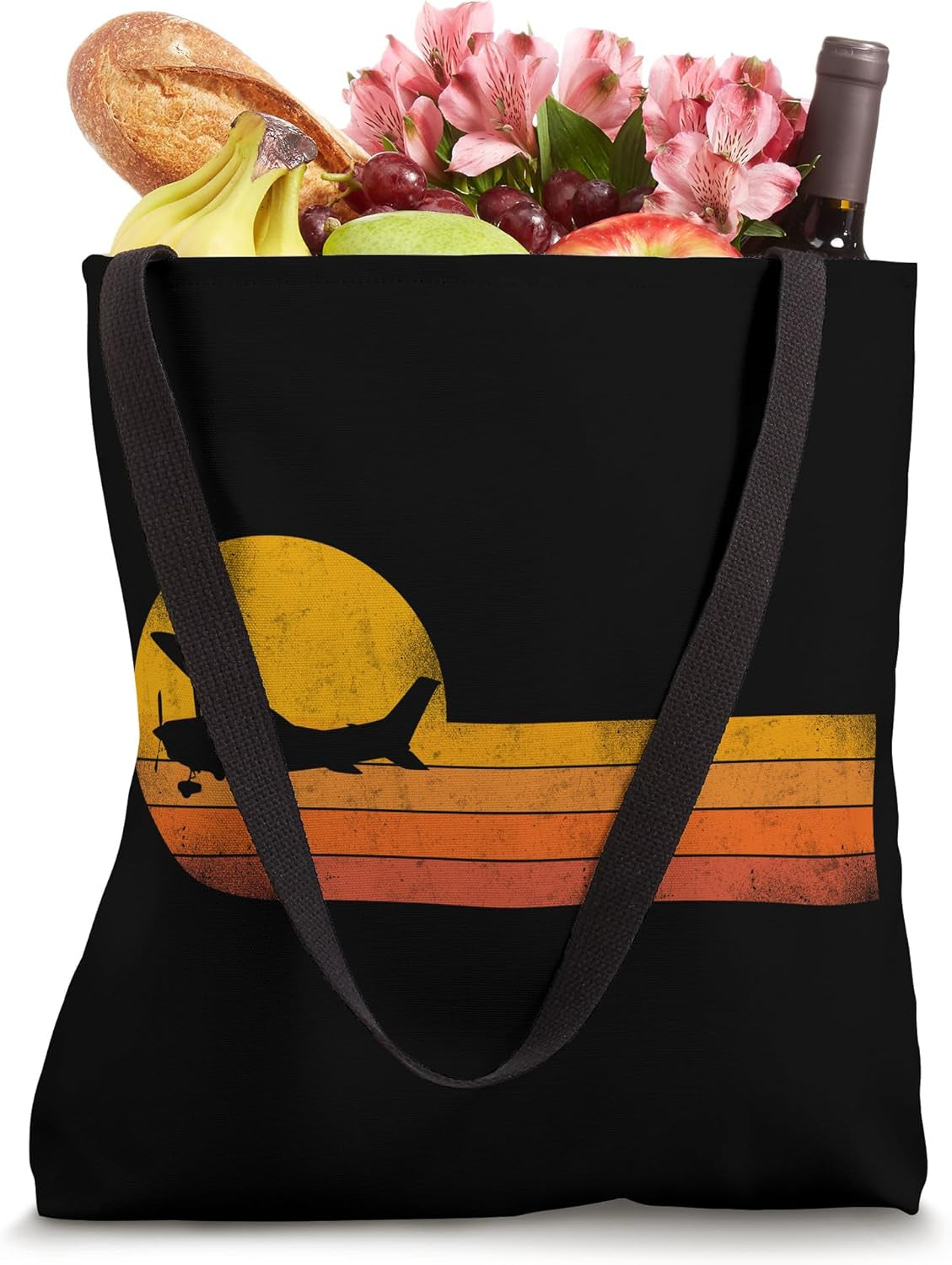 Airplane Pilot Vintage Tote Bag