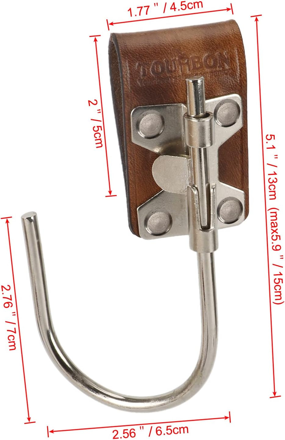 TOURBON Leather Drill Holder Belt Tool Hook Holster