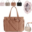Crush Bow Tote Bag for Women, Fluffy & Lightweight Crush Bow Tote Bag for Women, Perfect for Daily Commuting, Shopping&Travel