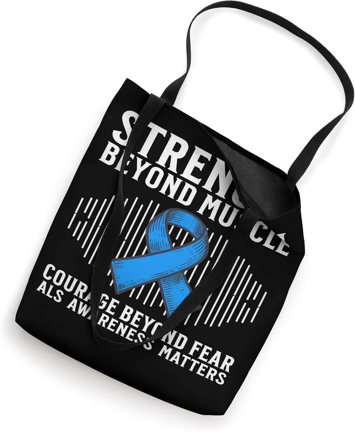 ALS Awareness Gifts Blue Ribbon ALS Warrior ALS Gifts Items Tote Bag