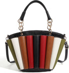 Women'S Colorblock Handbag, Striped Design, Lady Totebag for Women Large Capacity 2025 New in Crossbody Bags Bag Woman