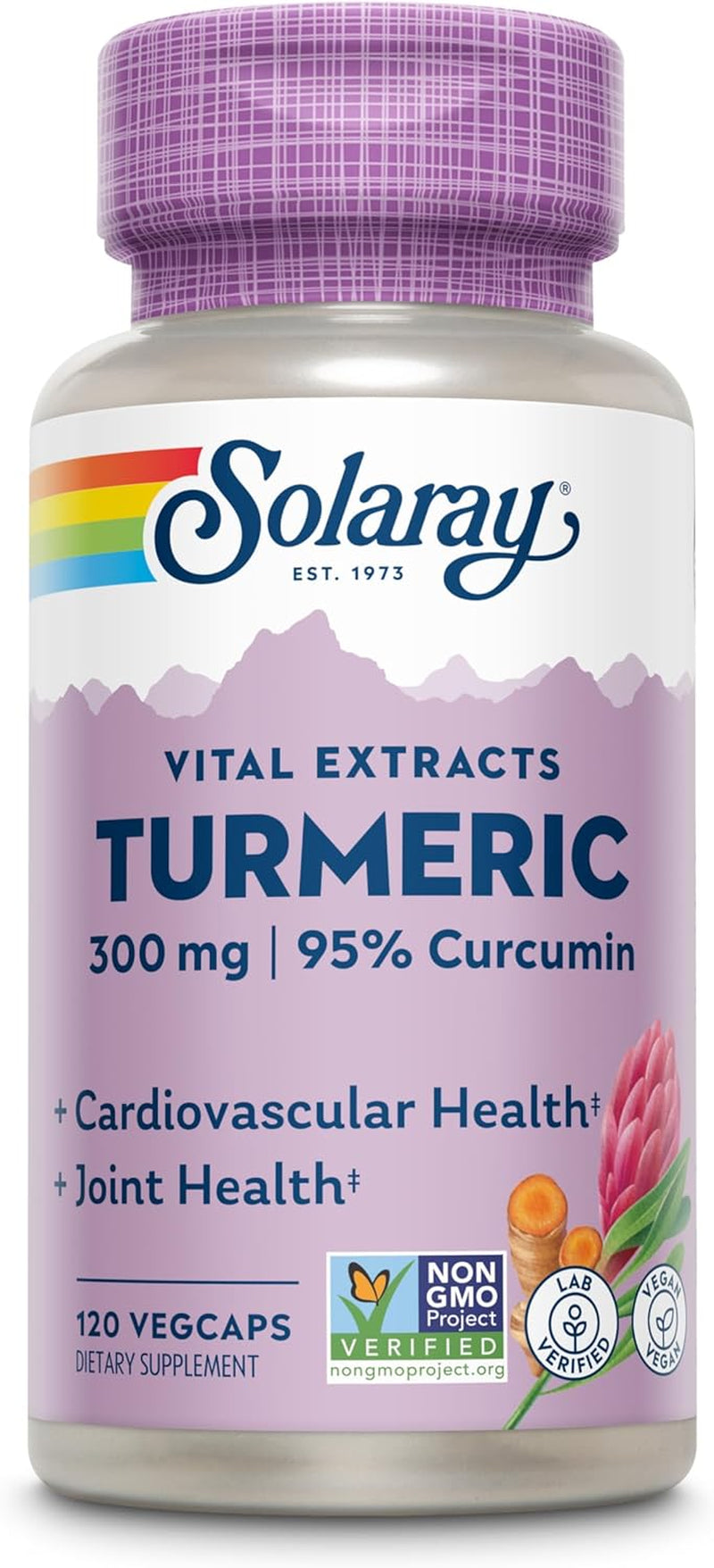 Solaray Guaranteed Potency Turmeric Root Extract 300 Mg Vcapsules, 120 Count