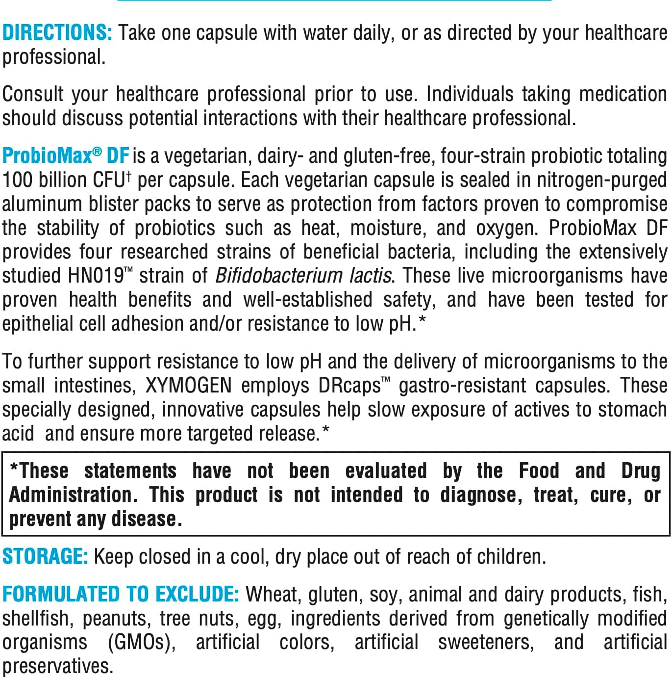XYMOGEN Probiomax Daily 100B - 100 Billion CFU Probiotic Supplement - Dairy Free Probiotics with Lactobacillus Acidophilus + Bifidobacterium Lactis - Formerly Probiomax DF (30 Acid Resistant Capsules)