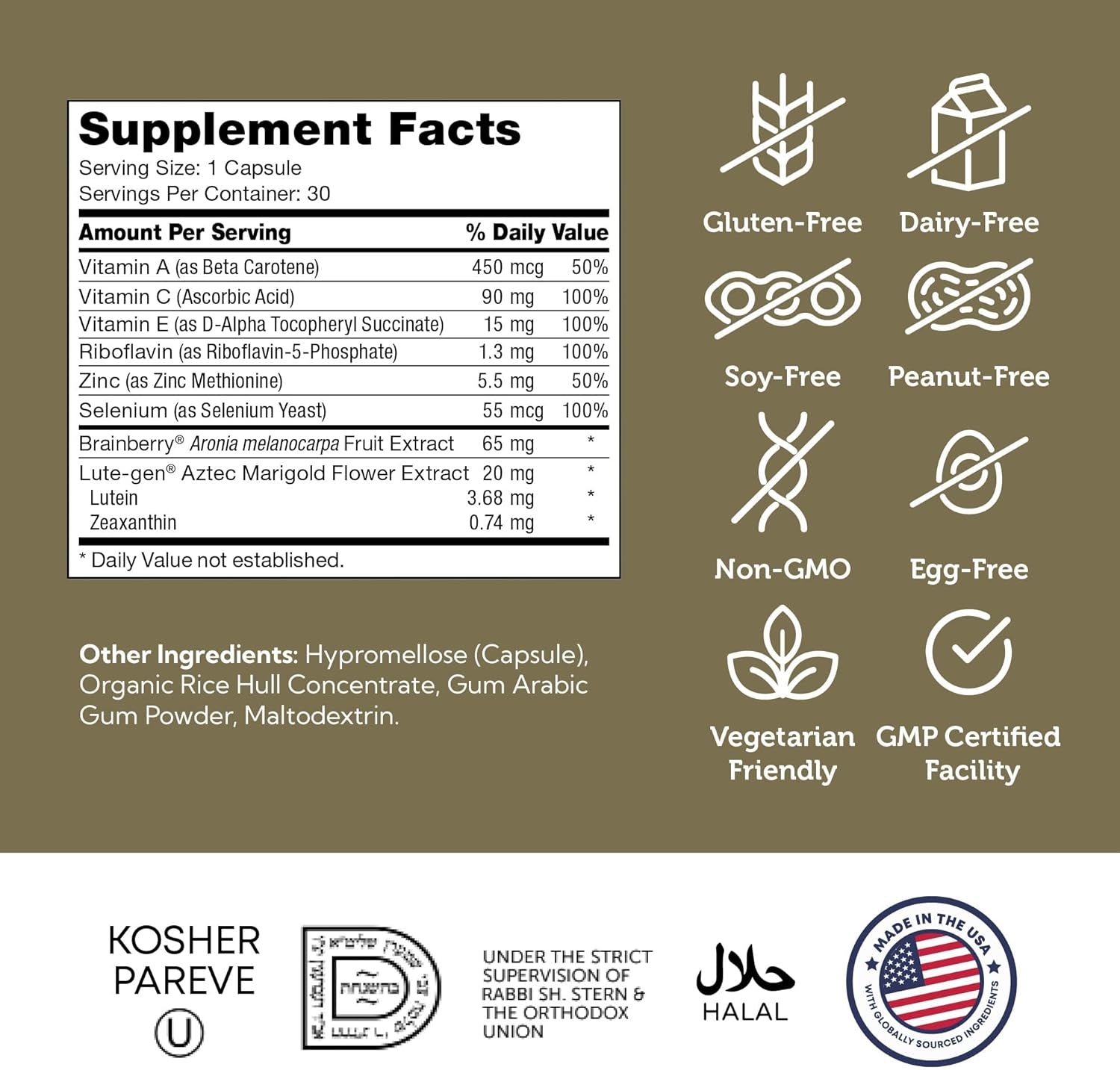 Zahler Accuvision, Advanced Eye Health Formula, 30 Capsules