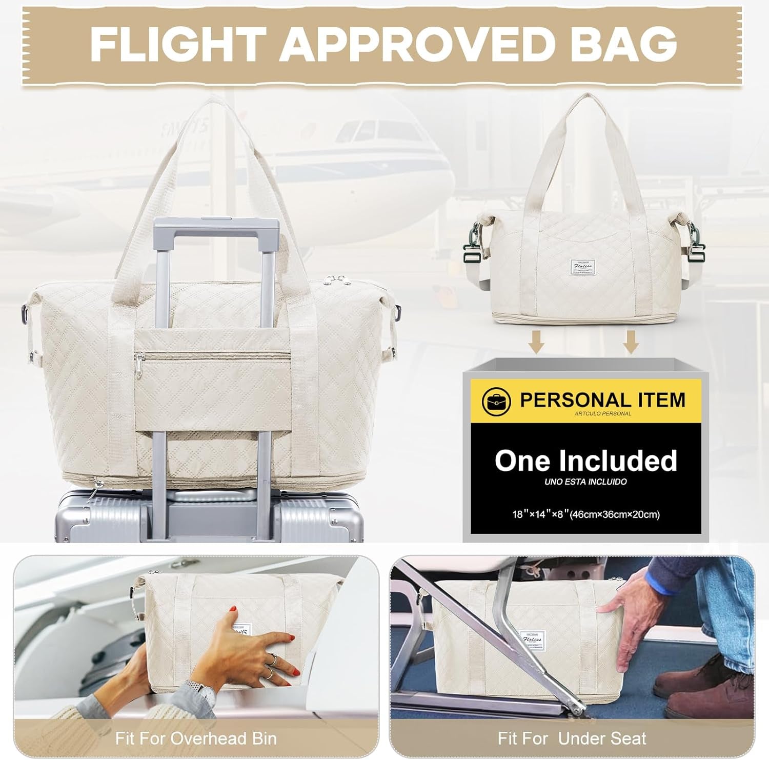 Vacuum Travel Bag with Pump, Vacuum Seal Bags for Clothing, Hospital Tote Bag for Labor and Delivery, Expandable Weekender Mommy Bags Women, Overnight Carry on Bag