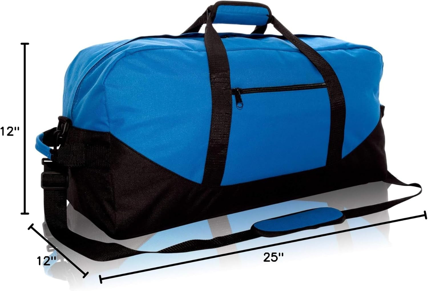 DALIX 25" Big Adventure Large Gym Sports Duffle Bag (Black Grey Navy Blue Red Camo)
