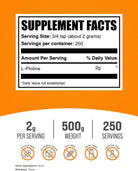 Bulksupplements.Com L-Proline Powder - Proline Supplements, Amino Acid Powder - Unflavored & Gluten Free, 2G per Serving, 500G (1.1 Lbs) (Pack of 1)