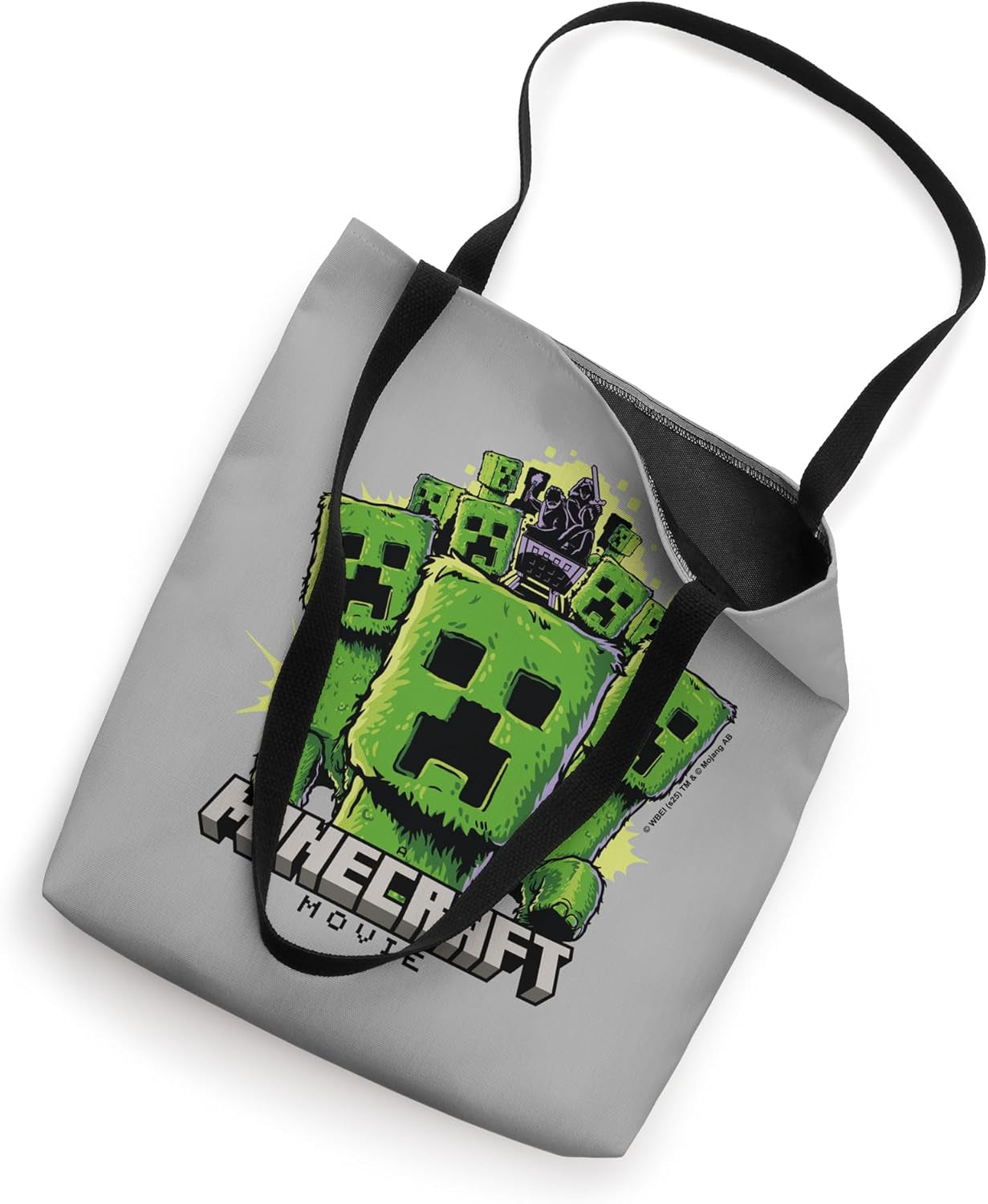 A Minecraft Movie Group of Creepers Surrounding the Heroes Tote Bag