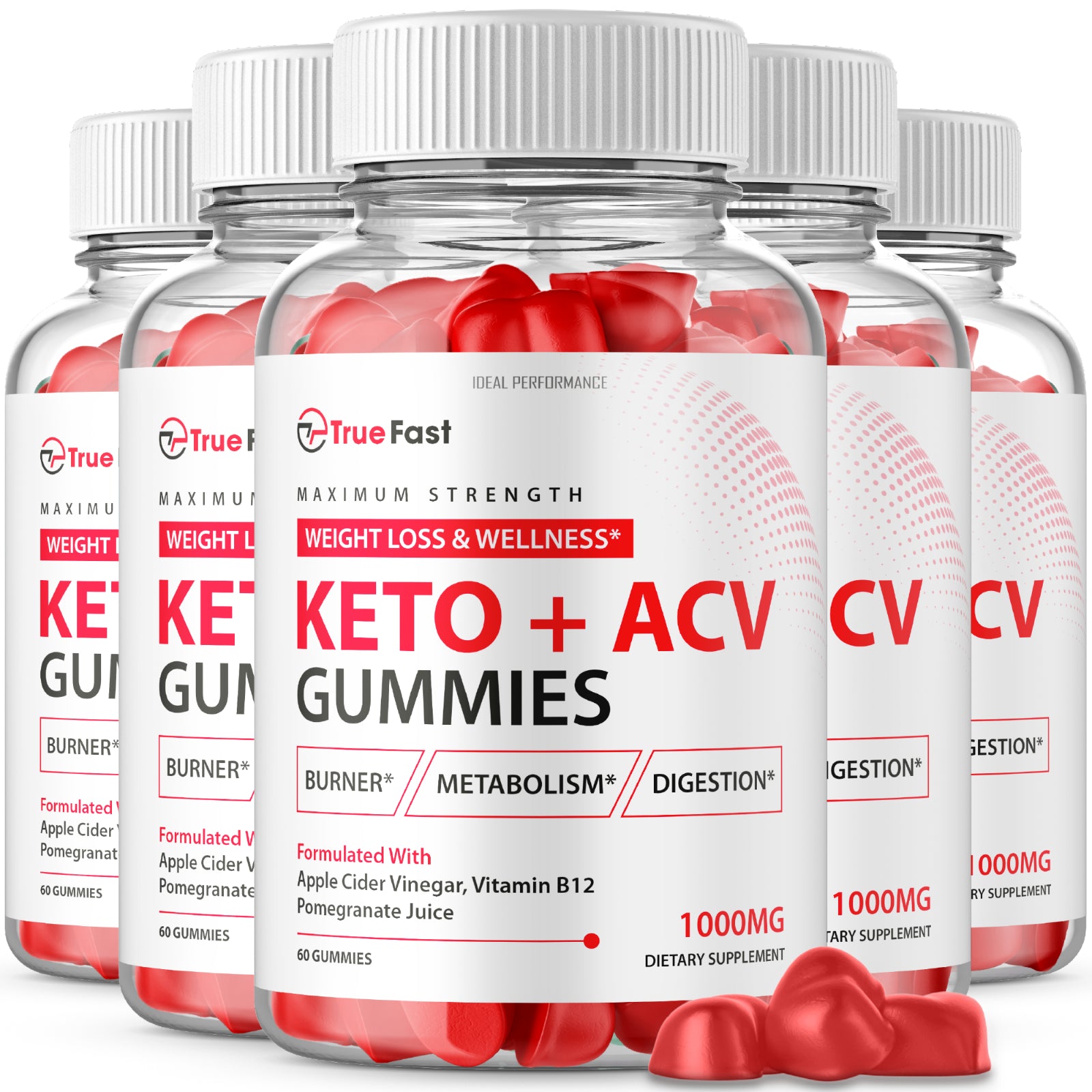 True Fast Keto ACV Gummies (300 Gummies)