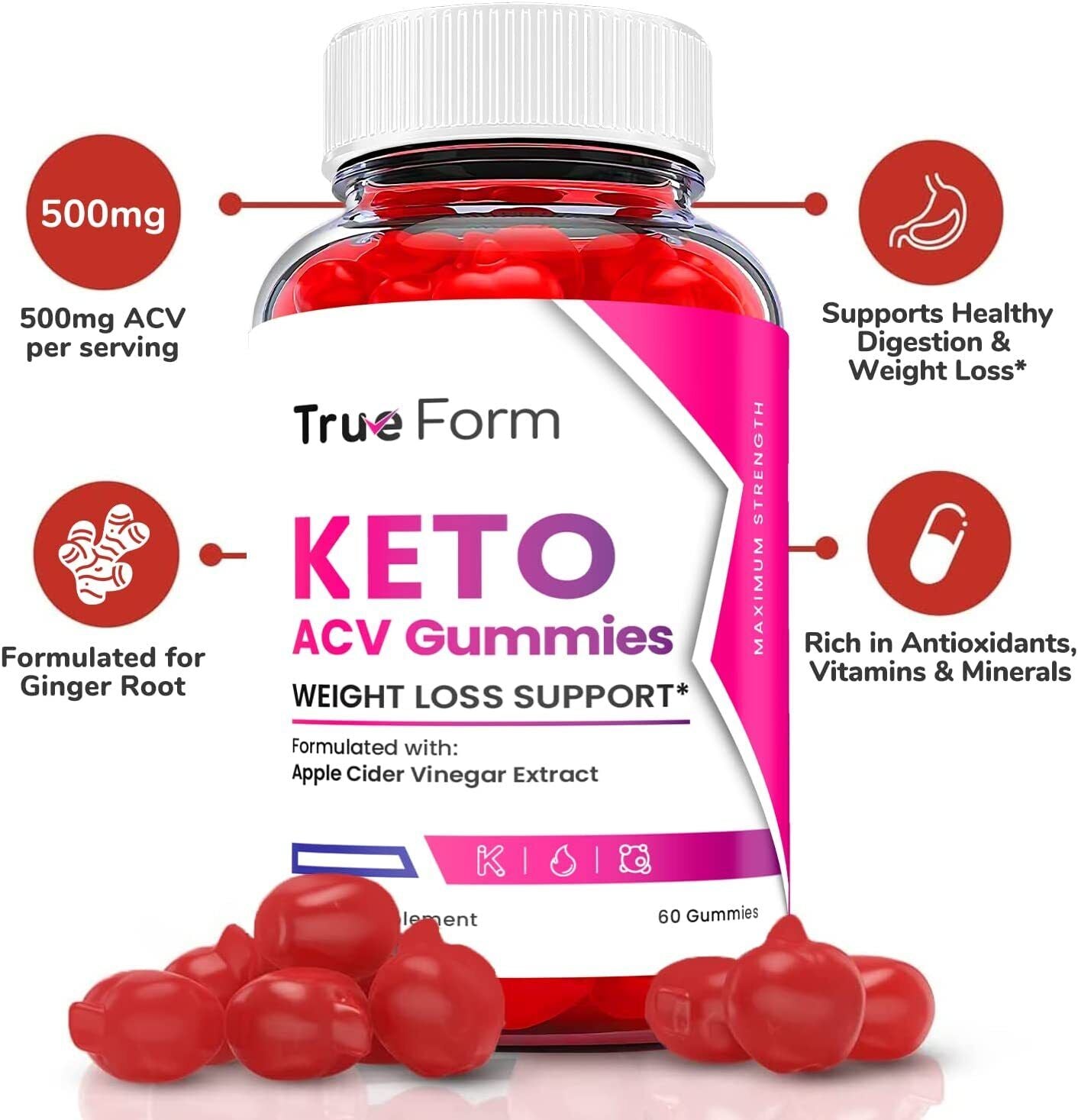 True Form Keto ACV Gummies - True Form Keto Gummys Weight Loss OFFICIAL (5 Pack)