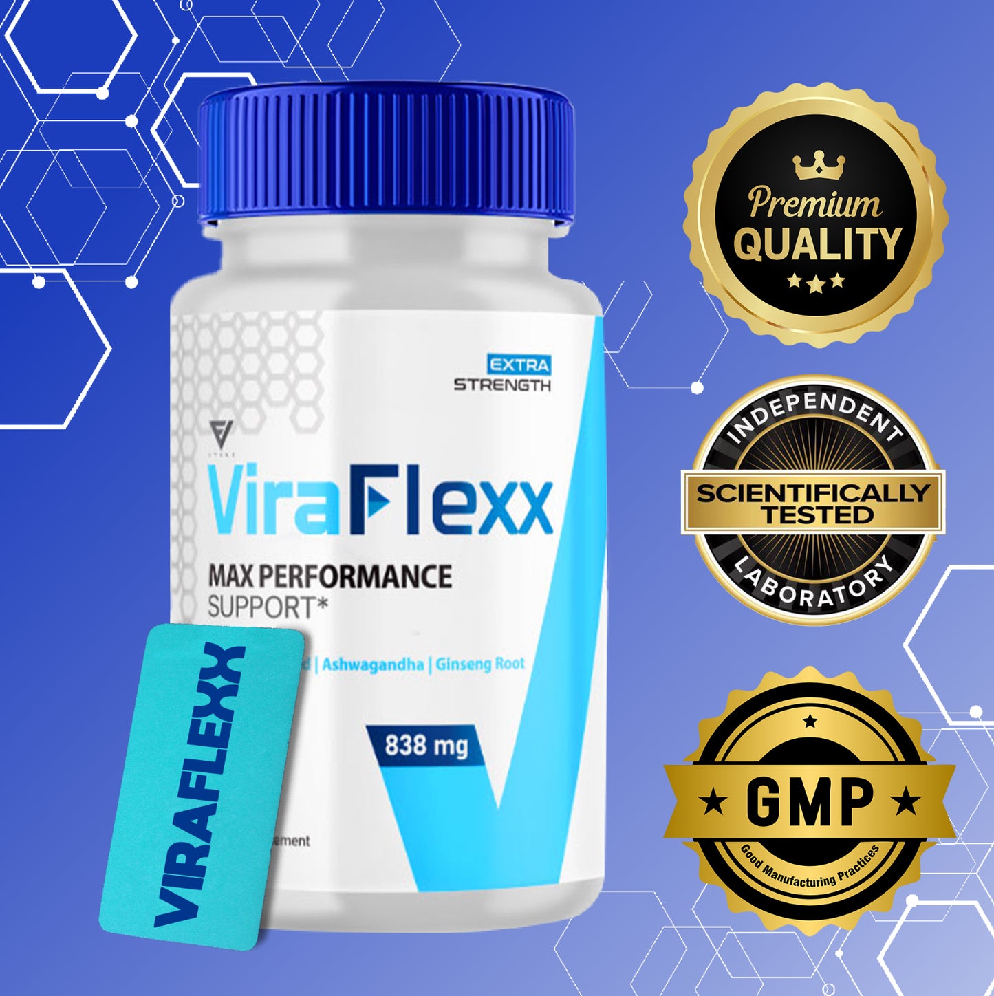 Viraflexx Enhancement Capsules, Vira Flexx Pro Supplement for Men (60 Capsules)