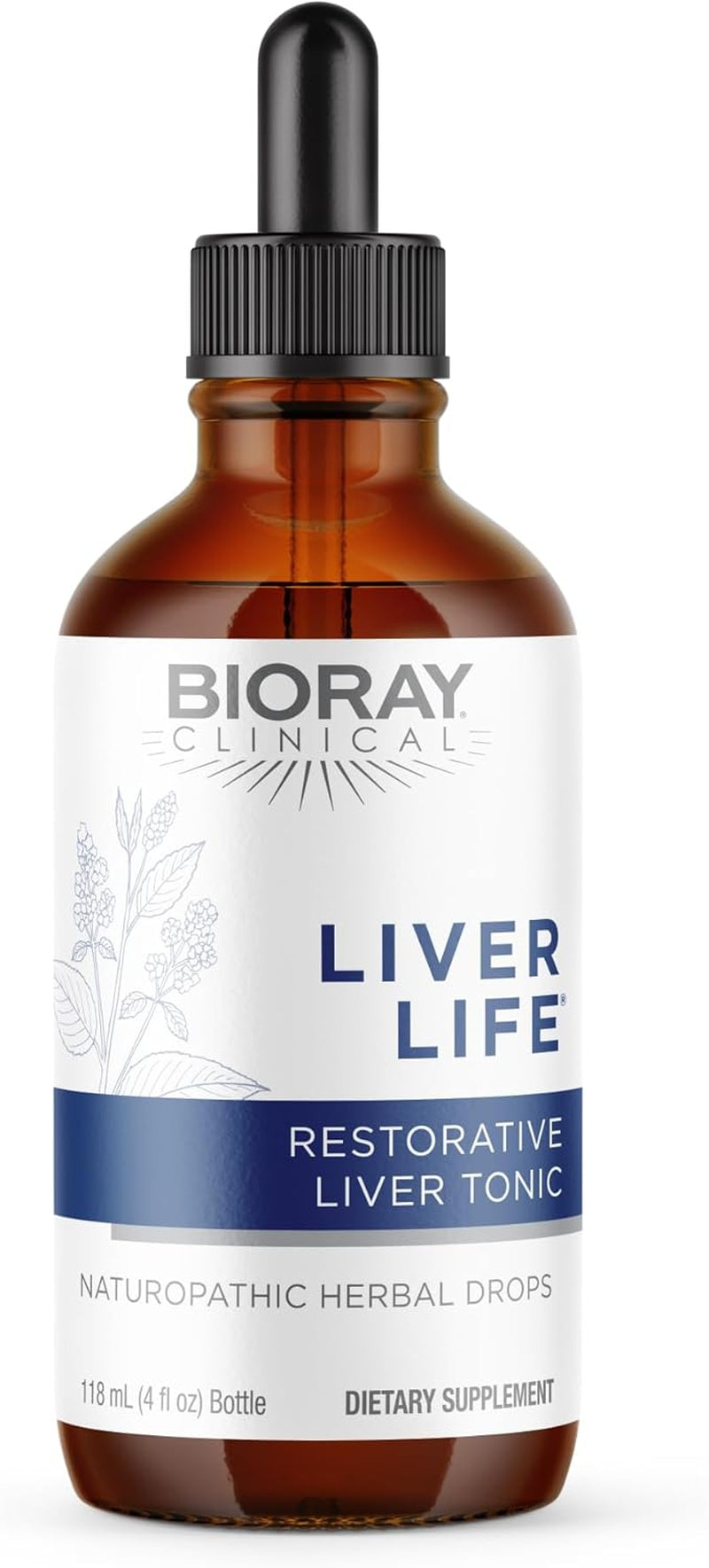 BIORAY Clinical Liver Life - 4 Fl Oz - Strengthens Liver Structure & Function - Non-Gmo, Vegetarian, Gluten Free