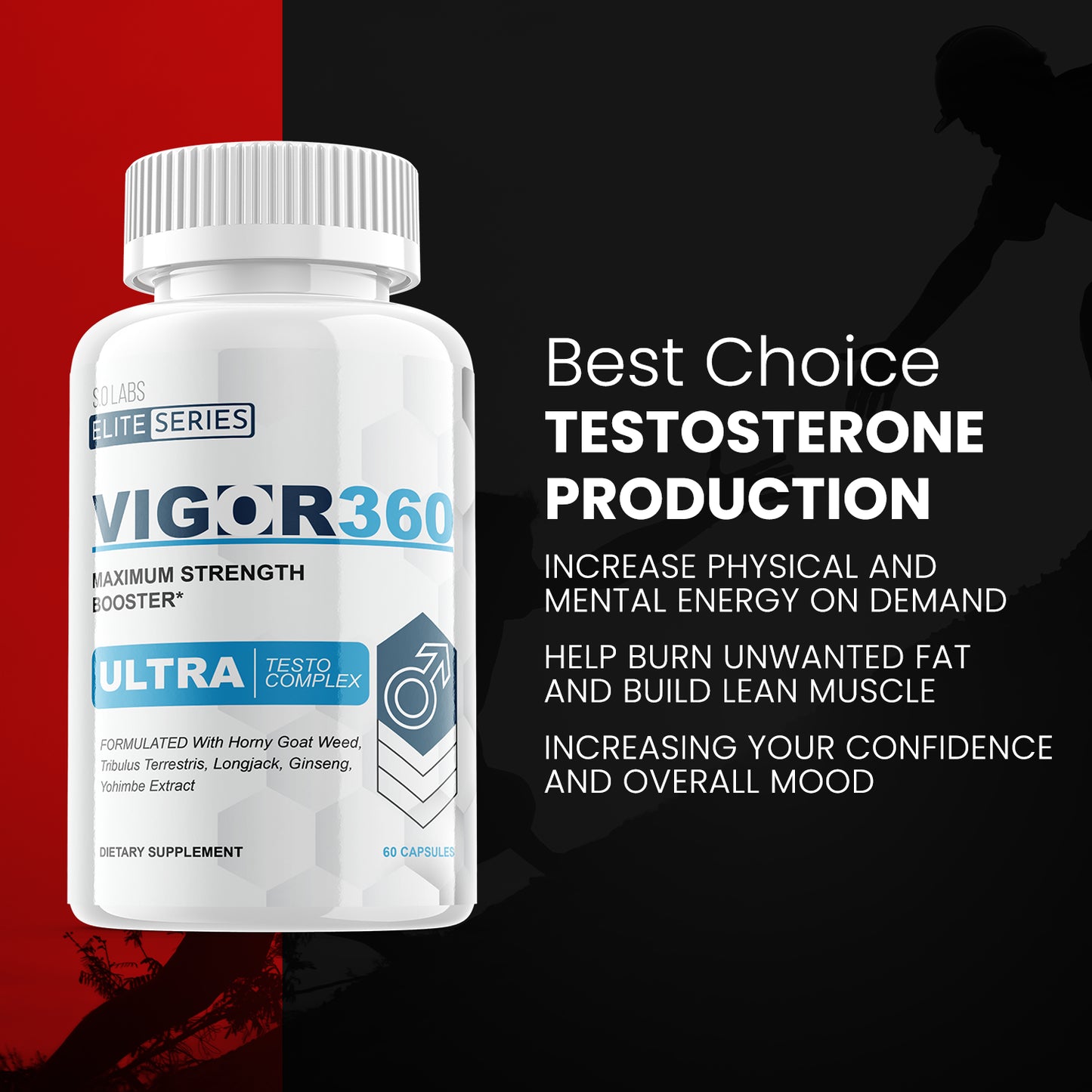 Vigor360 - Male Virility - 1 Bottle - 60 Capsules