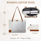 VASCHY Laptop Tote Bag for Women, Large 15.6Inch Computer Teacher Bag Purse Briefcase for Travel,Work,Business,Office