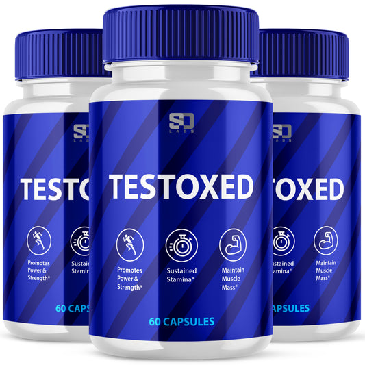 Testoxed Male Vitality Pills - Enhanced Endurance and Muscle Support (3 Pack)