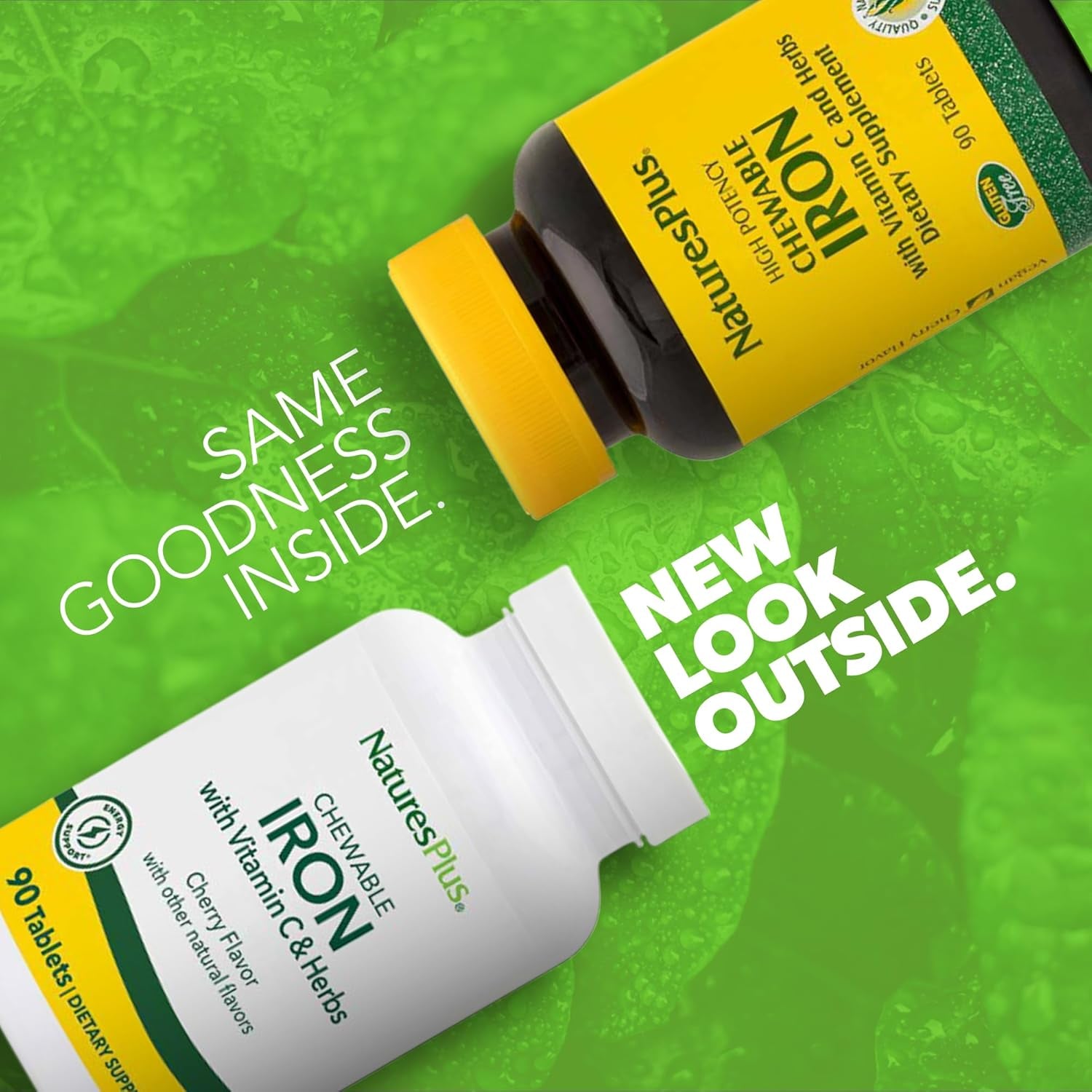 Naturesplus Chewable Iron - 27 Mg , 90 Chewable Tablets - High Potency Supplement with Vitamin C & Herbs , Promotes Healthy Blood , Natural Energy - Vegetarian , Gluten-Free - 90 Servings