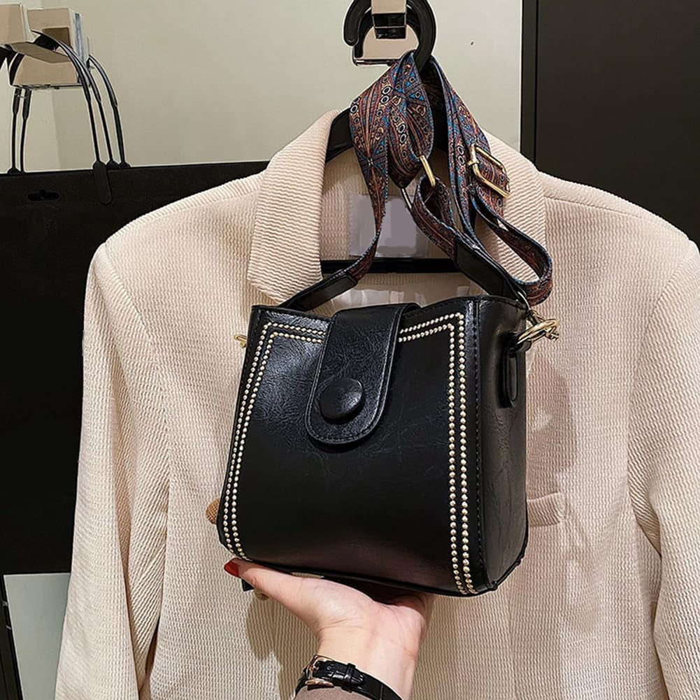 Bootara Bucket Bag, Bootara Women'S Vintage Bunny Charm Bucket Bag – Convertible Shoulder Crossbody, Spacious Travel Tote