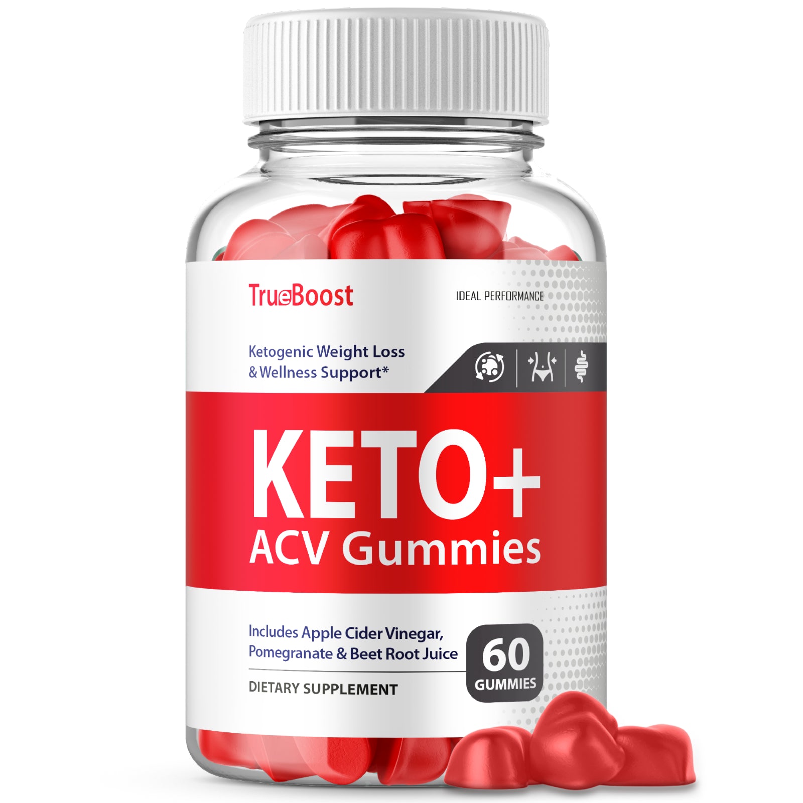 True Boost Keto plus ACV Gummies for Weight Loss (60 Gummies)